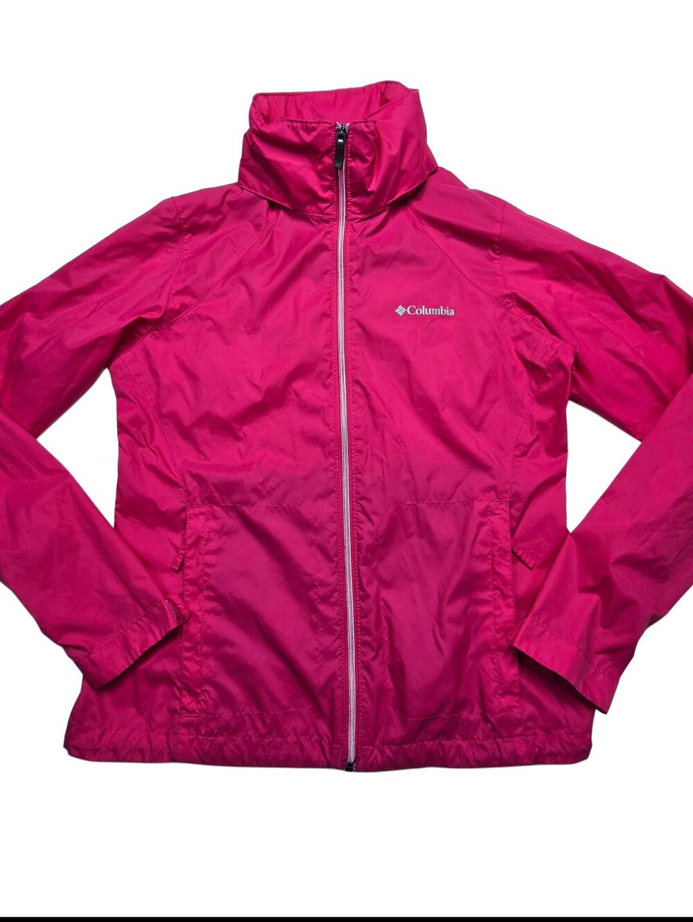 Columbia Women's Flash Forward Windbreaker Jacket Pink Medium